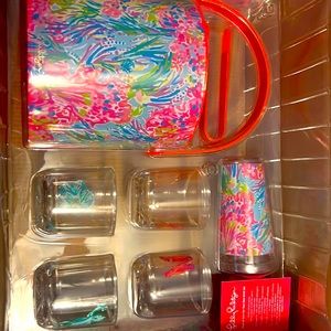 Acrylic Bar/Drink Set Lilly Pulitzer